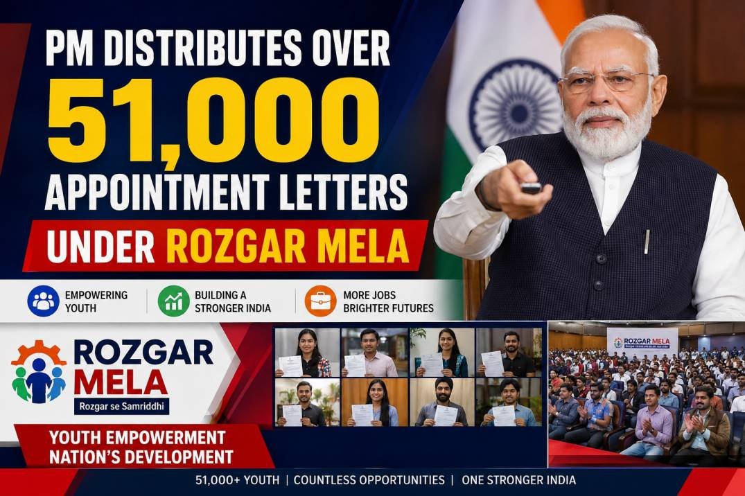 Prime Minister Empowers Government Sector Employment Via Rozgar Mela Drive